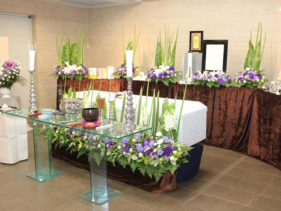 みどり会館での葬儀風景